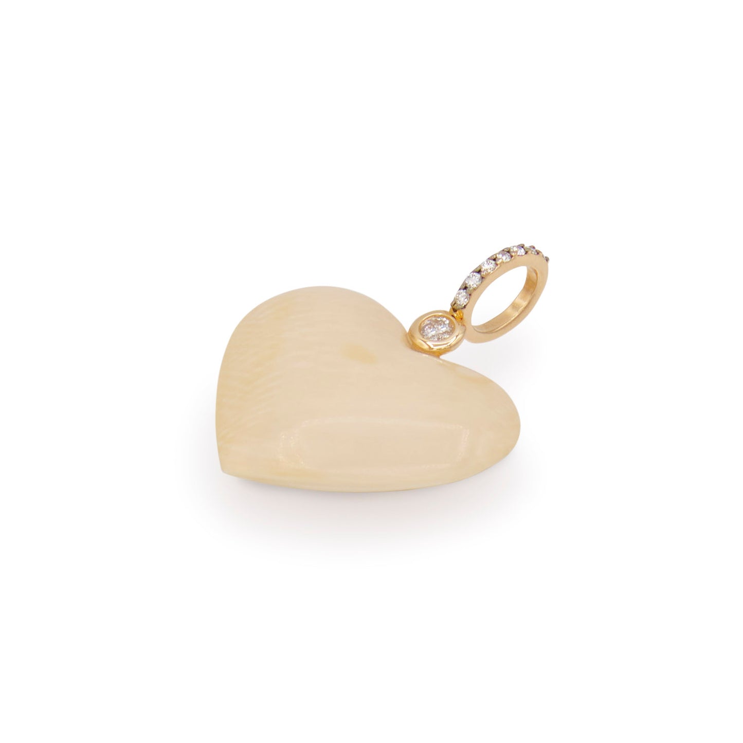 Robin Labb Large Ivory Puffed Heart