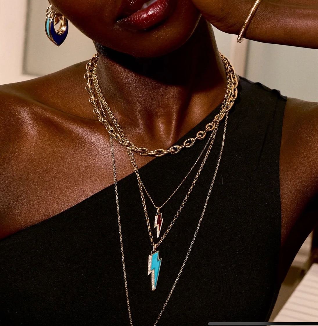 Sorellina Textured Teardrop Chain