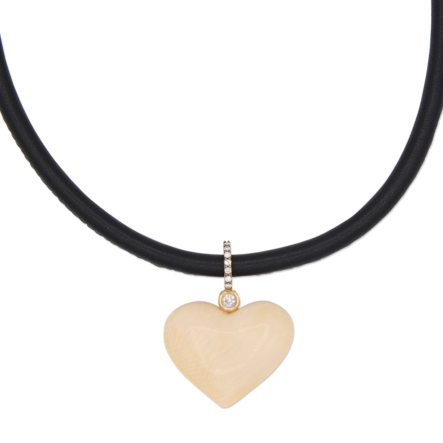Robin Labb Large Ivory Puffed Heart
