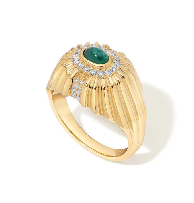 State Property Alara Emerald Signet Ring