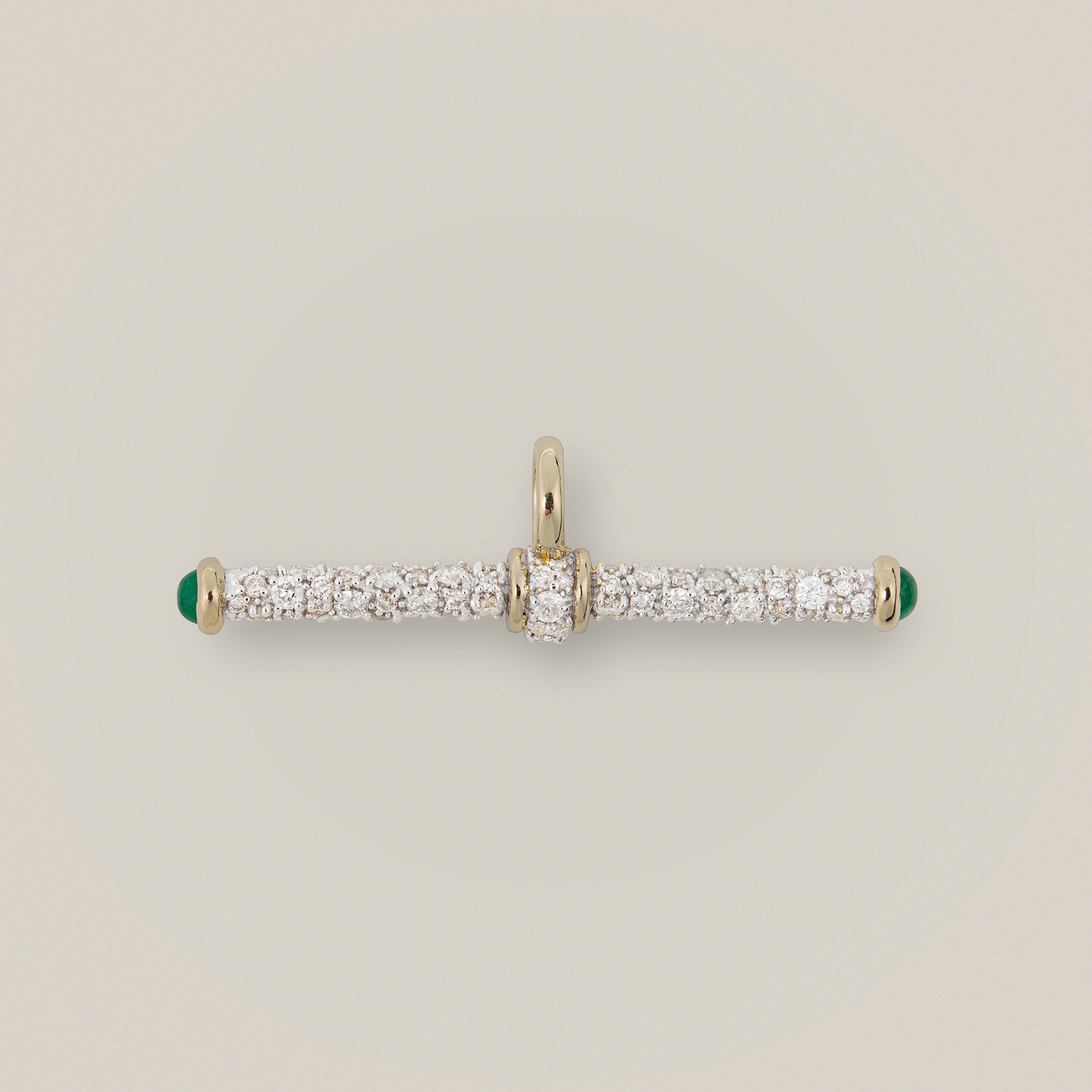 Lucy Delius Diamond T Bar Pendant