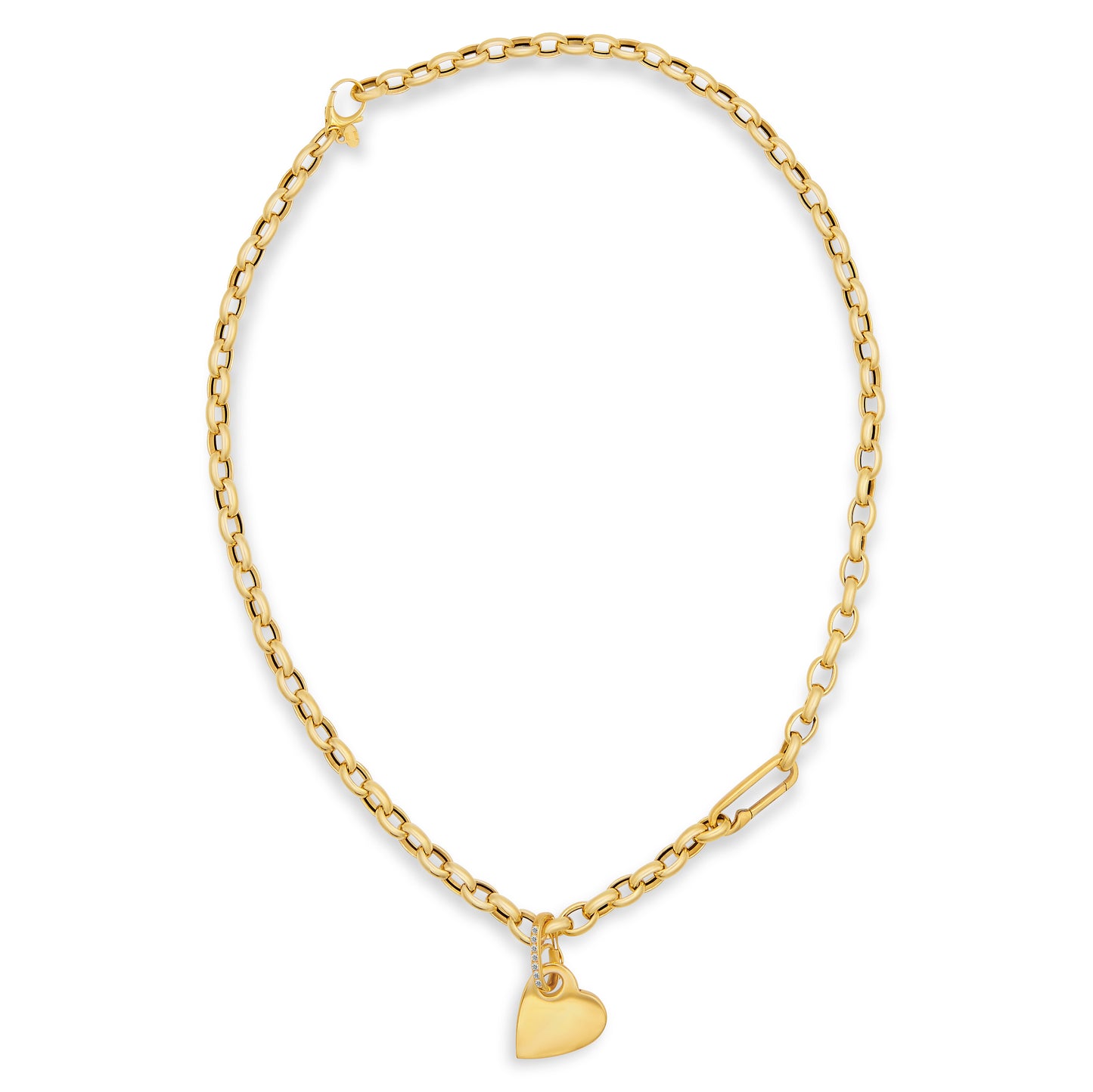 Jenna Blake Gold Anchored Heart Pendant