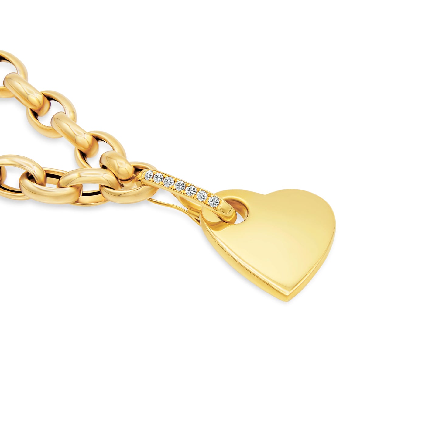 Jenna Blake Gold Anchored Heart Pendant