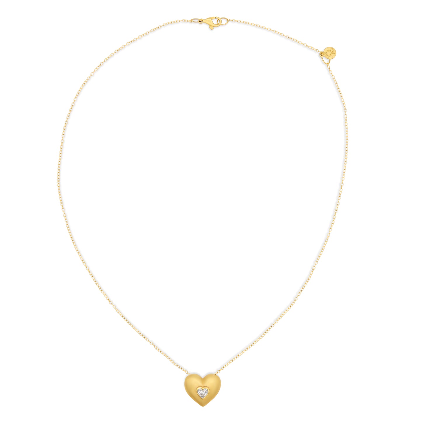 Suzy Landa Puffy Heart Diamond Necklace